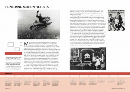 'Pioneering motion pictures' spread from Cinema: The Whole Story