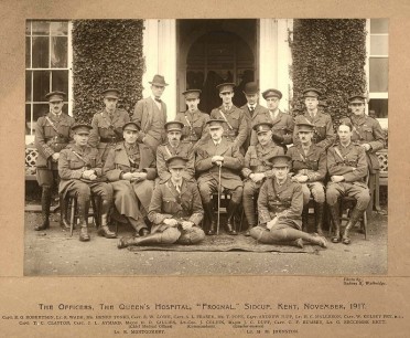 The Officers, The  Queen’s Hospital, ‘Frognal’ Sidcup Kent, November 1917. © British Association of Plastic, Reconstructive and Aesthetic Surgeons. By kind permission of Brian Morgan, Honorary Archivist BAPRAS.