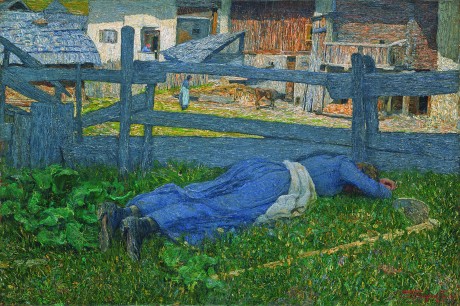 Giovanni Segantini,  Riposo all’ombra (1892) ( Resting in the Shade ), oil on canvas