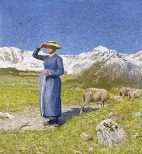 Giovanni Segantini,  Mezzogiorno sulle Alpi (1891) ( Midday in the Alps),  oil on canvas