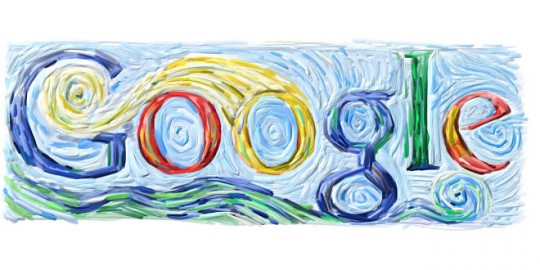 The 'van Gogh' GoogleDoodle. Copyright & courtesy of Google (with apologies to van Gogh!)