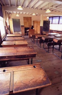 A Victorian classroom at the Ragged School Museum