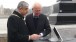 The Mayor of Southwark, Mr Sumil Chopra, and Mr Piers Nicholson inspect the sundial