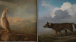 Two paintings by George Stubbs (1624–1806), The Kongouro from New Holland (Kangaroo) and Portrait of a Large Dog (Dingo)