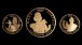 The 'Stronger' set of three gold coins designed to commemorate the Olympics. Courtesy The Royal Mint