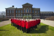 Kensington Palace with staff, in new Jaeger uniforms. Courtesy Kensington Palace