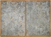 Jasper Johns, The Dutch Wives, 1975. Encaustic and collage on canvas (two panels mounted together). Collection of the artist. Art © Jasper Johns/Licensed by VAGA, New York, NY. Photo: Harvard Art Museums.