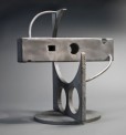 David Smith (1906–1965), Suspended Cube, 1938. Steel and painted aluminum, 23 x 16 x 20 ¼ in. (58.4 x 40.6 x 51.4 cm) Private collection; courtesy The Estate of David Smith. © Estate of David Smith/VAGA, New York