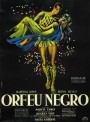 1959 poster advertising Orpheu Negro by Marcel Camus