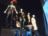 Some of David Bowie's stage costumes, as exhibited at London's Victoria and Albert Museum, summer 2013