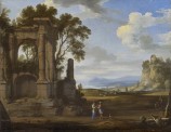 A Classical Landscape with Judah and Tamar by Pierre Patel (1605-76)