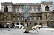 Sculptures by Lynn Chadwick in the Royal Academy courtyard, Piccadilly, London