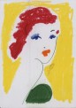 One of the postcards on sale at the Royal College of Art Secret Sale today (21 March). Is she by a famous artist or a not-yet-famous artist?