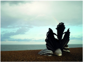 Maggi Hambling's sculpture, Scallop, on Aldeburgh beach, Suffolk, UK. © The artist. Photograph: Chris Newson