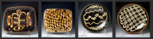 Examples of slipware from John Howard, to be on show at Blenheim this week