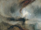 JMW Turner (1775-1851)  Snow Storm – Steam-Boat off a Harbour’s Mouth, exhibited 1842 ©Tate. This work shows Turner's use of the vortex to suggest extreme movement and the power of wind and waves