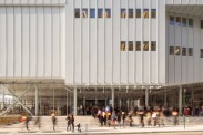 Part of the facade of the new Whitney building