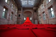 The red dress itself. Photo credit Bernhard Ludewig