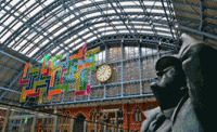 David Bachelor; London's St Pancras Station poses as a kaleidoscope...