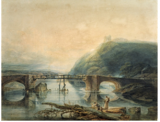 JMW Turner, Llandeilo Bridge and Dynevor Castle,(1796) Courtesy National Museum of Wales