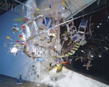 Sarah Sze (b. 1969), Strange Attractor, 2000. Mixed media, dimensions variable. Whitney Museum of American Art, New York; gift of Marianne Boesky, Ed Cohen, and Adam Sender 2001.1. © Sarah Sze. Photograph by Frank Oudeman