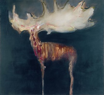 Barrie Cooke, Megacerous Hibernicus, 1983, oil on canvas, collection of the Irish Museum of Modern Art