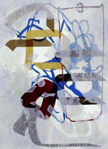 Ellen Alt, Mem (1989). Mixed media and collage on paper, Courtesy Ben Uri