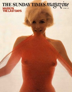 Marilyn Monroe, Photo Bert Stern. Cover of Sunday Times Magazine