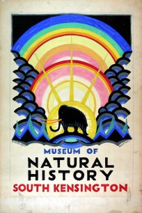 Edward McKnight Kauffer, Museum of Natural History, 1923 Gouache, London Transport Museum