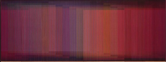 Carlos Cruz-Diez,  Physichromie No. 500, 1970.  Casein paint on PVC and acrylic on plywood sheets, 183x484x8cm.  Coleccion Patricia Phelps de Cisneros © ADAGP, Paris & DACS, London 2014