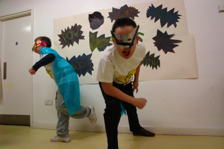 Superheroes-themed BEM workshop for children facing disabilties. Courtesy QUAD Derby
