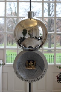 Each day a new giant mirrored bauble is opened at 2 p.m.