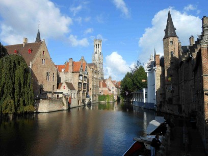 One of the many canals in Bruges