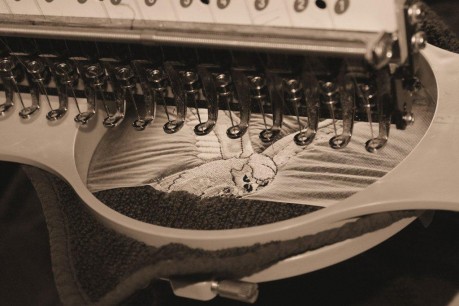 Sophisticated machinery creates custom-designed embroideries at Heirlooms Ltd