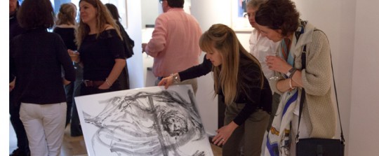 Quest Gallery clients admire 'The Spinning Man Folio' by Dame Elisabeth Frink RA © 2013 Quest Gallery, All rights reserved.