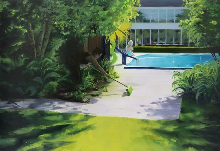 Caroline Walker, In Every Dream Home, oil on linen, 200 x 290cm, 2013. Courtesy the artist and ProjectB, Milan