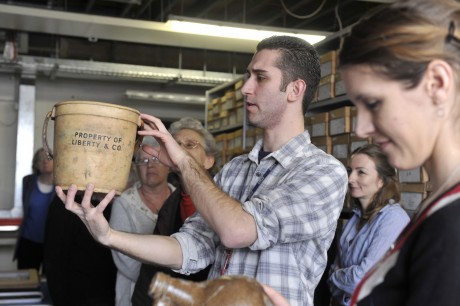 Members of the public join a tour of the Archive. Courtesy Museum of London