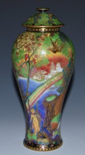 Wedgwood fairyland vase with rainbow design by Daisy Makeig-­Jones, c 1925 from Kinghams Antique Pottery Ltd