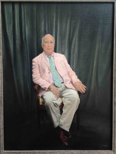 Teri Anne Scoble, Lord Julian Fellowes. One of the paintings on show at the Mall Galleries over the next two weeks