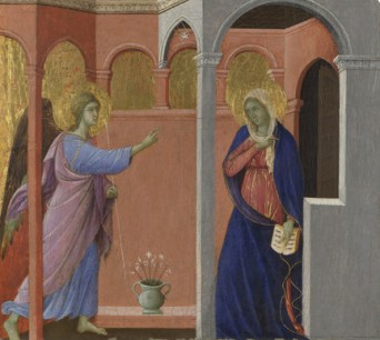 Duccio di Buoninsegna, The Annunciation, courtesy The National Gallery, London