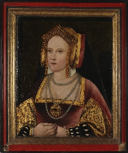 Unknown artist, Catherine of Aragon, c.1520. By permission of the Archbishop of Canterbury and the Church Commissioners