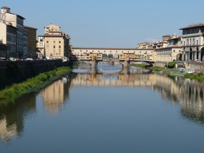 View of the Ponte Vecchio, at the heart of Florence