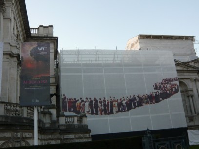 Tate Britain, where John Martin, Apocalypse is soon to meet its end...