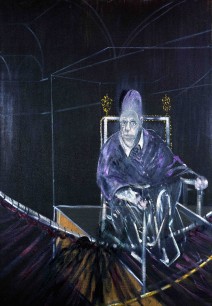 Francis Bacon Pope I- Study after Pope Innocent X by Velasquez 1951 Oil on canvas 197.8 x 137.4 cm Aberdeen Art Gallery & Museums Collections ©The Estate of Francis Bacon. All Rights Reserved, DACS