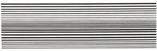 Bridget Riley, Horizontal Vibration, 1961. Emulsion on board, 44.5x141cm © Bridget Riley 2014. All rights reserved