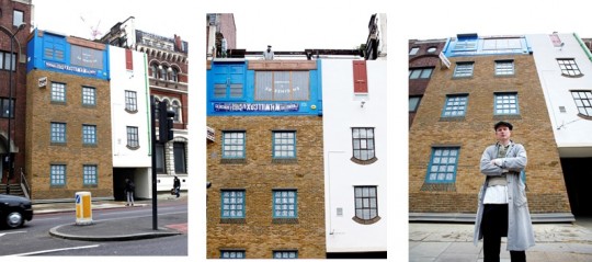 The building due for demolition that will be temporarily transformed by Alex Chinneck