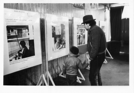 Gallery installation shot of Stephen Willat's work