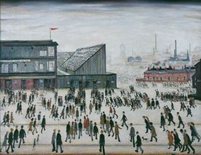 L.S. Lowry, Going to the Match. Image courtesy The Lowry, Salford Quays